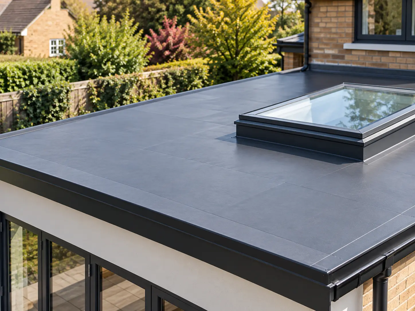 Flat roofing for a residential house extension in Oxford